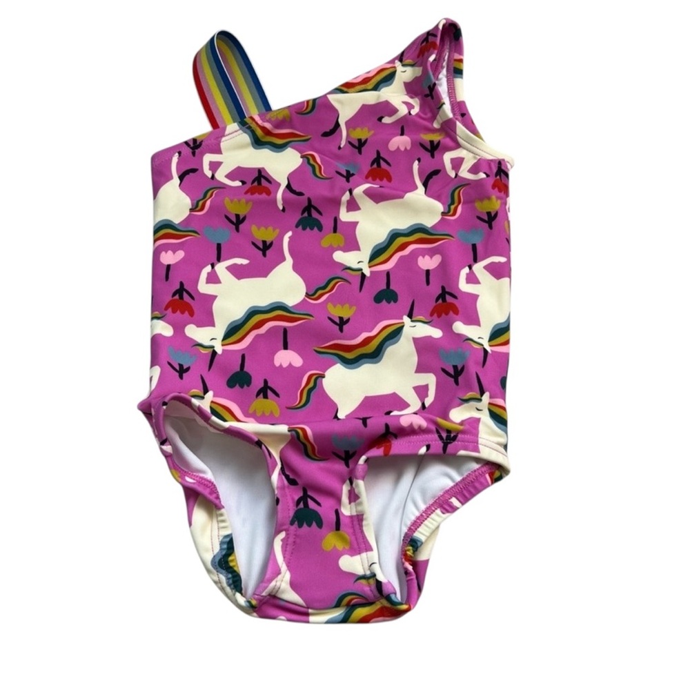 Hanna Andersson NEW Size 85 (2T 2) Rainbow Unicorn Onepiece Swimsuit